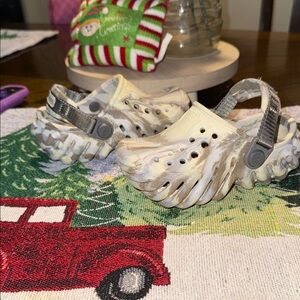 CROCS Kids Sandals in Cream and Tan